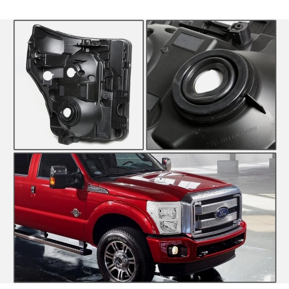 New Chrome Housing Headlamps Lights Ford 2011-2016 F450, F350, F250,  Truck